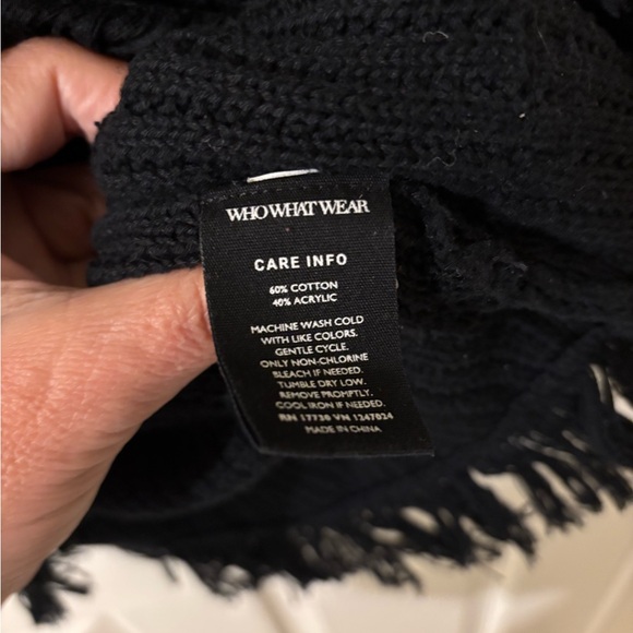 Who What Wear Black Ribbed Mock Neck Sweater Dress Medium - Picture 8 of 8